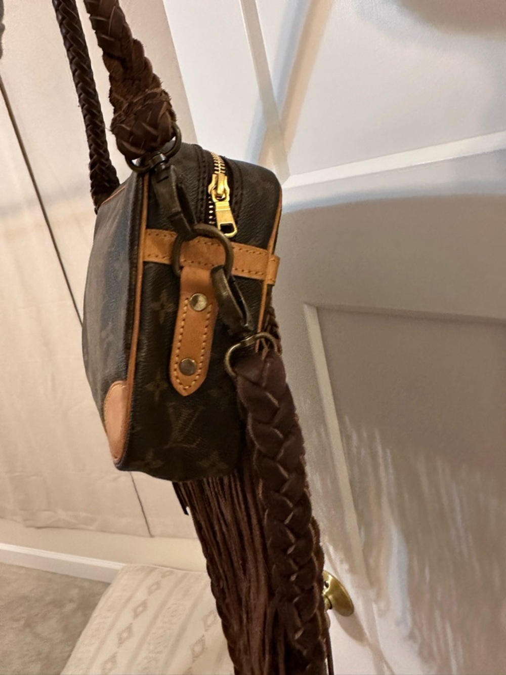 VINTAGE BOHO BAG Louis Vuitton Monogram Fringe Crossbody Bag - Riviera - Picture 7 of 14